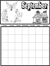 September Calendar Worksheet