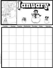 January Calendar Worksheet