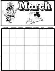 March Calendar Worksheet