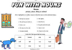 Noun Worksheet-Nouns