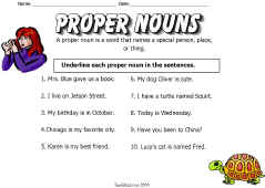 Noun Worksheet-Proper Nouns2
