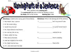Sentence Worksheet-Sentences