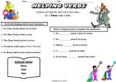 Verb Worksheet-Helping Verbs 1