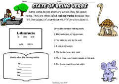 Verb Worksheet-Linking Verbs