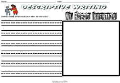 Descriptive Writing Worksheet-Robot