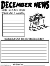 Descriptive Writing Worksheet-Santa Sleigh