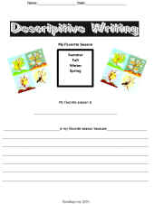 Descriptive Writing Worksheet-Seasons