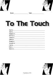 Descriptive Writing Worksheet-Touch