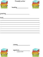 Friendly Letter Worksheets