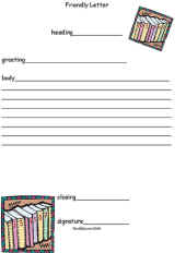 Friendly Letter Worksheets