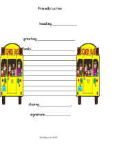 Friendly Letter Worksheets