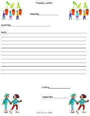 Friendly Letter Worksheets