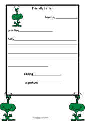 Friendly Letter Worksheets