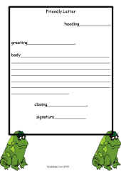 Friendly Letter Worksheets