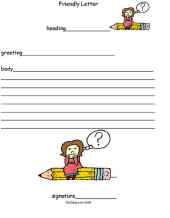 Friendly Letter Worksheets