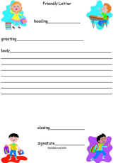 Friendly Letter Worksheets