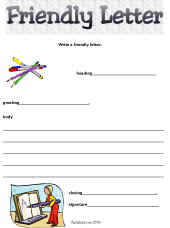 Friendly Letter Worksheets