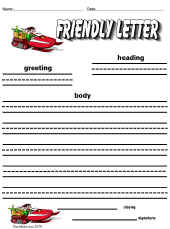 Friendly Letter Worksheets