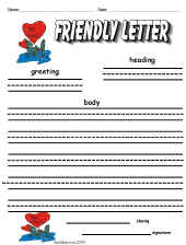 Friendly Letter Worksheets