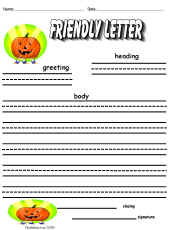 Friendly Letter Worksheets