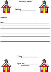 Friendly Letter Worksheets