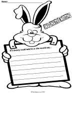 Imaginative Writing Worksheet-Bunny