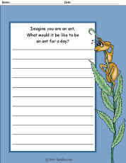 Imaginative Writing Worksheet-Ant