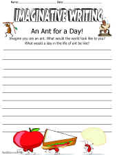 Imaginative Writing Worksheet-Ant2