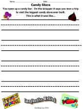Imaginative Writing Worksheet-Candy