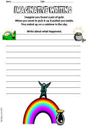 Imaginative Writing Worksheet-Rainbow