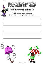 Imaginative Writing Worksheet-Snowman