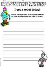 Imaginative Writing Worksheet-Robot