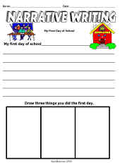 Narrative Writing Worksheet-First Day