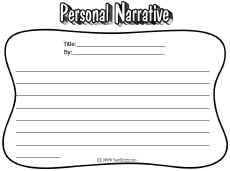 Narrative Writing Worksheet-Personal Narrative Worksheet