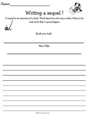 Grammar Worksheets/Writing Outside the Box-Sequel Worksheet