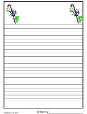 Writing Paper-Candy Cane Worksheet