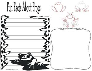 Writing Paper-Frog Report Worksheet