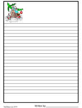 Writing Paper-Gingerbread House Worksheet
