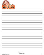 Writing Paper-Halloween Worksheet