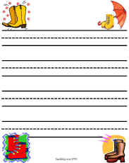 Writing Paper-Boots Worsheet(primary lined)