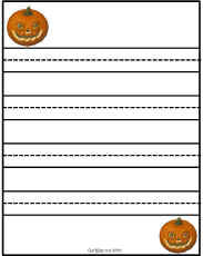 Writing Paper-Pumpkins Worsheet(primary lined)