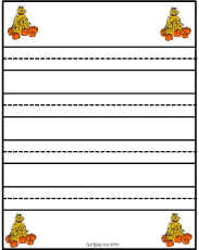 Writing Paper-Pumpkins Worsheet(primary lined)