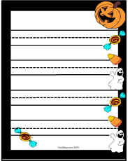 Writing Paper-Pumpkins Worsheet(priimary lined)