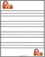 Writing Paper-Pumpkins Worsheet(priimary lined)