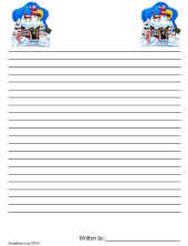Writing Paper-Santa House Worksheet