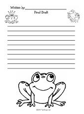 Writing Paper-Frog Lined Paper