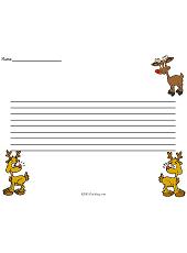 Writing Paper-Reindeer Worksheet