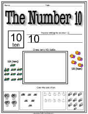 Math Worksheet-Counting 10