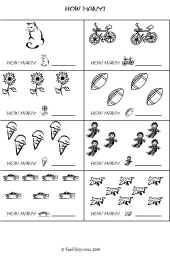 Math Worksheet-Counting How Many
