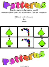 Math Worksheet-Patterns Quilt
